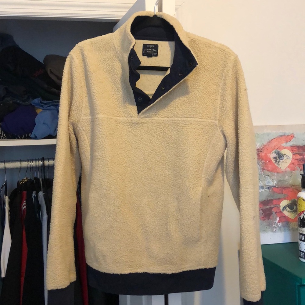 J Crew Authentic Fleece Pullover - image 1